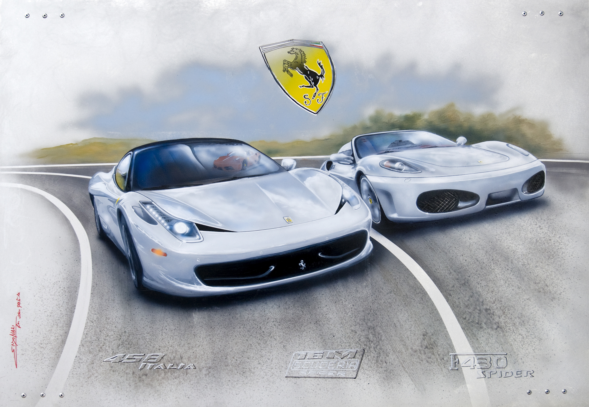 White Ferraris